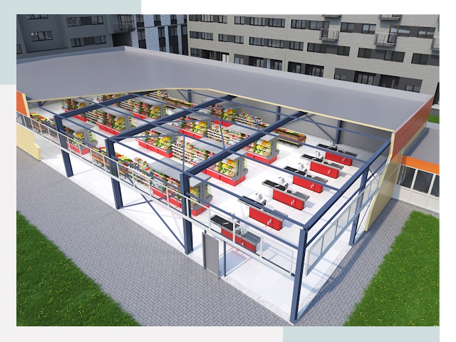 Строительство магазинов в Климовск от 608 руб. за м²