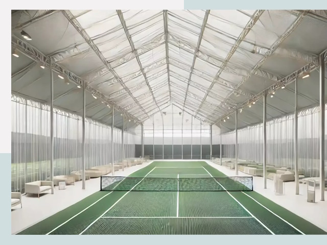 Строительство теннисных кортов в Климовске