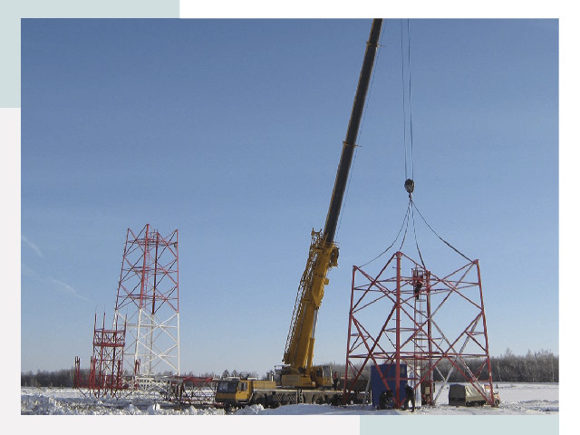 Монтаж вышек связи в Климовске