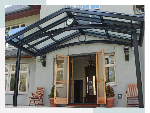 Козырьки металлические в Климовске