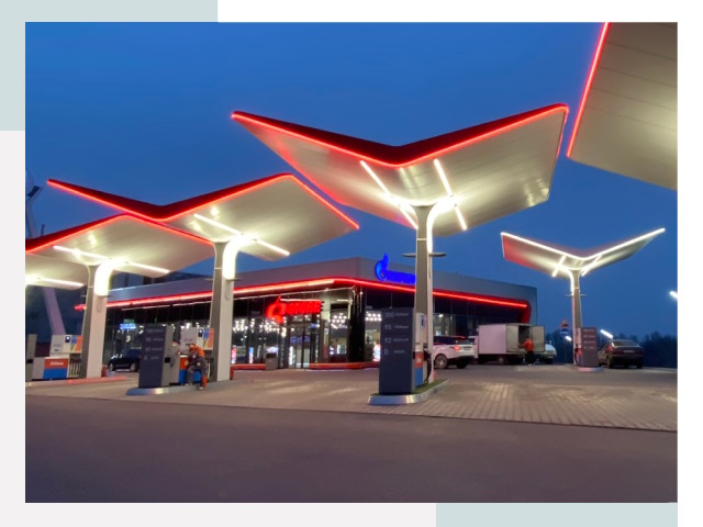 Навесы для АЗС в Климовске