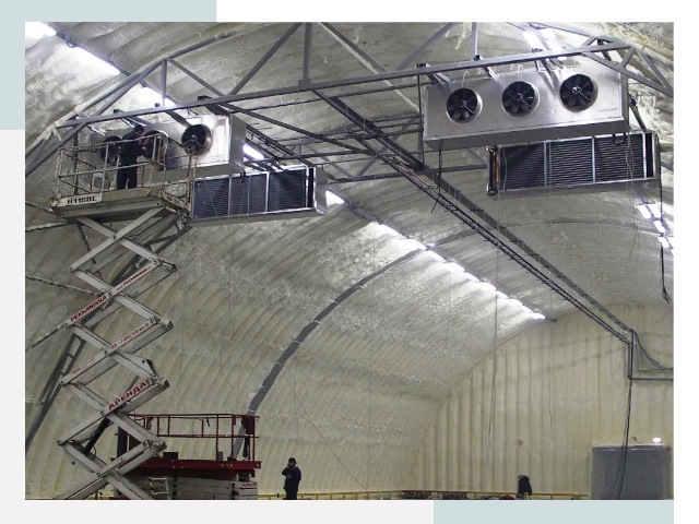 Оснащение ангаров в Климовске