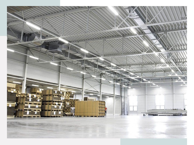 Освещение ангаров в Климовске