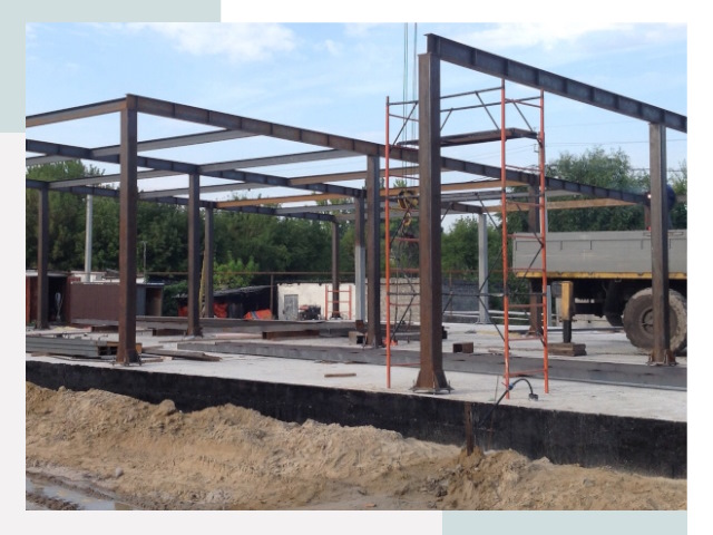 Фундамент для ангаров в Климовске