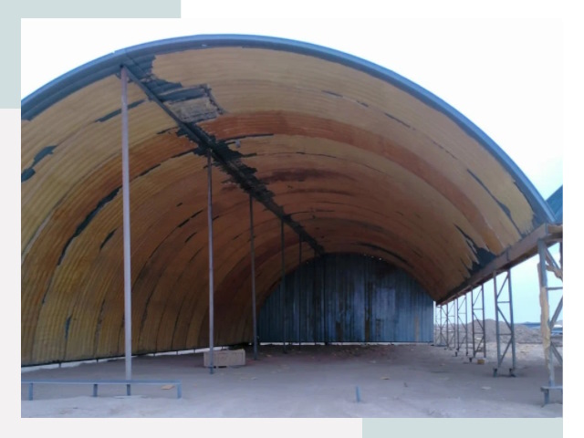 Реконструкция ангаров в Климовске