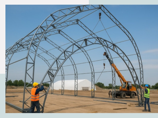 Монтаж ангаров в Климовске от 608 руб. - Надежно и быстро